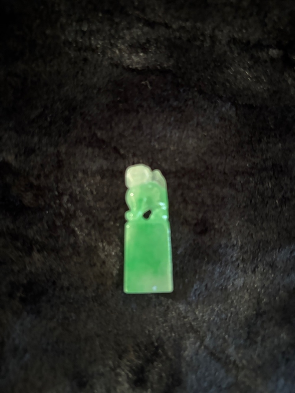 Green Jade Carved Pendant